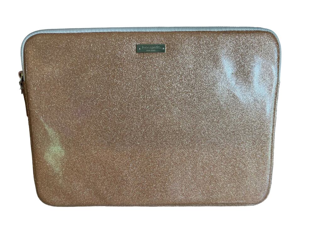 Kate Spade Metallic Rose Gold Glitter Laptop Sleeve Case